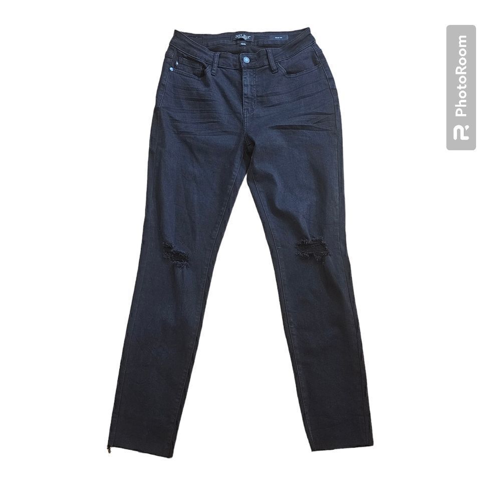 Judy Blue Black Distressed Slim Fit Jeans Womens Size 7 28